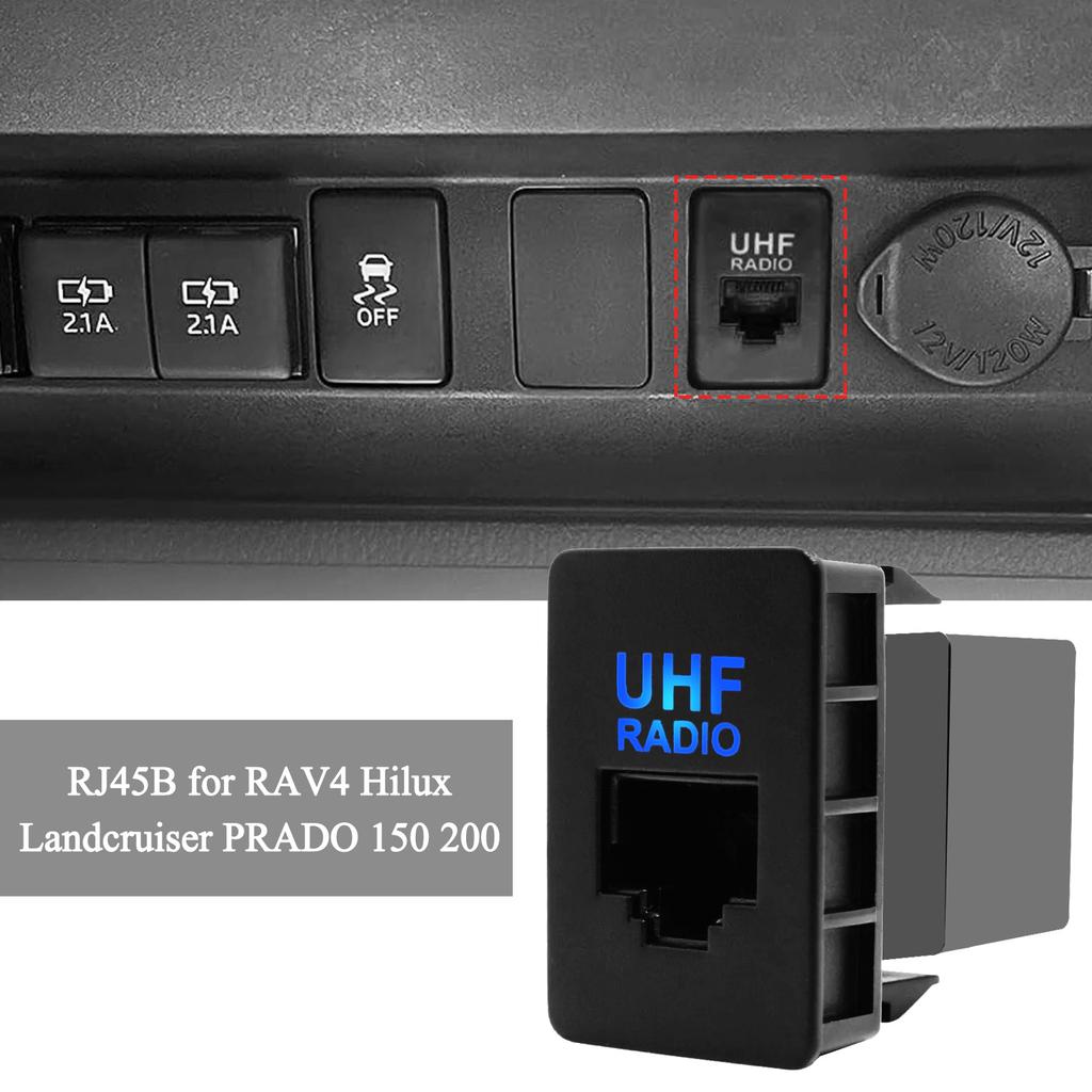 12V LED Push Button Switch Connector for Toyota Hilux Land Cruiser Prado 150 200 Series 4Runner RAV4 Hiace Tundra Corolla FJ Fog