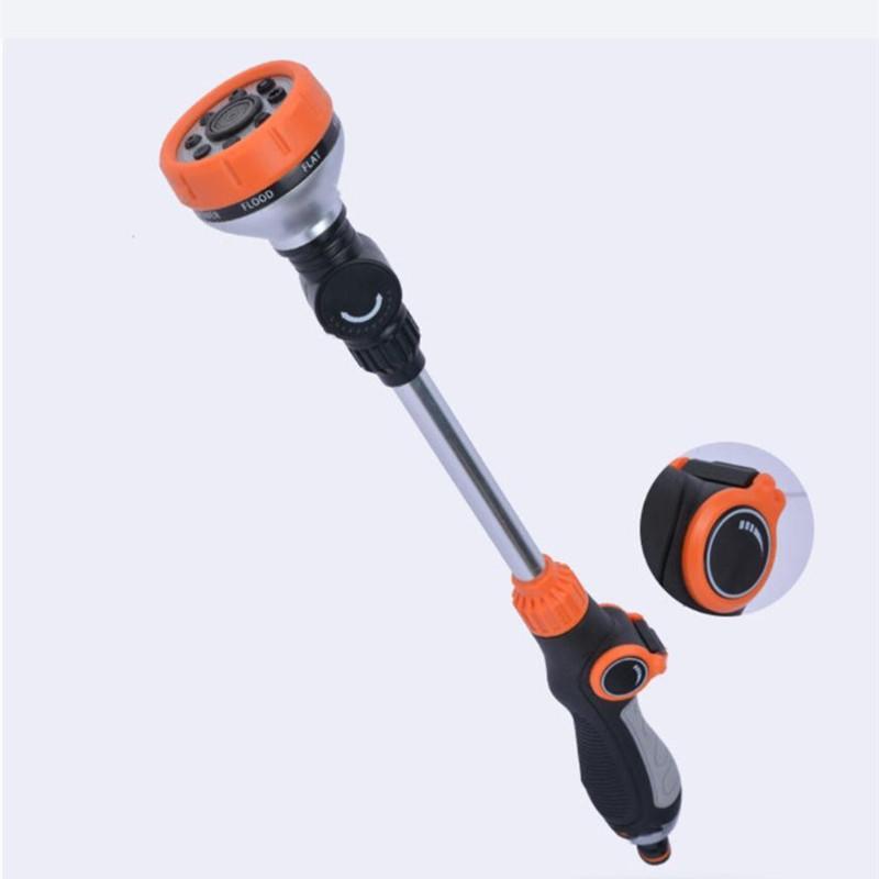 Garden Long Pole Water Gun Nozzle Multi-functional Home Irrigation Spray Gun Agriculture Gardening Car Wash Gardening Watering Flower Shower