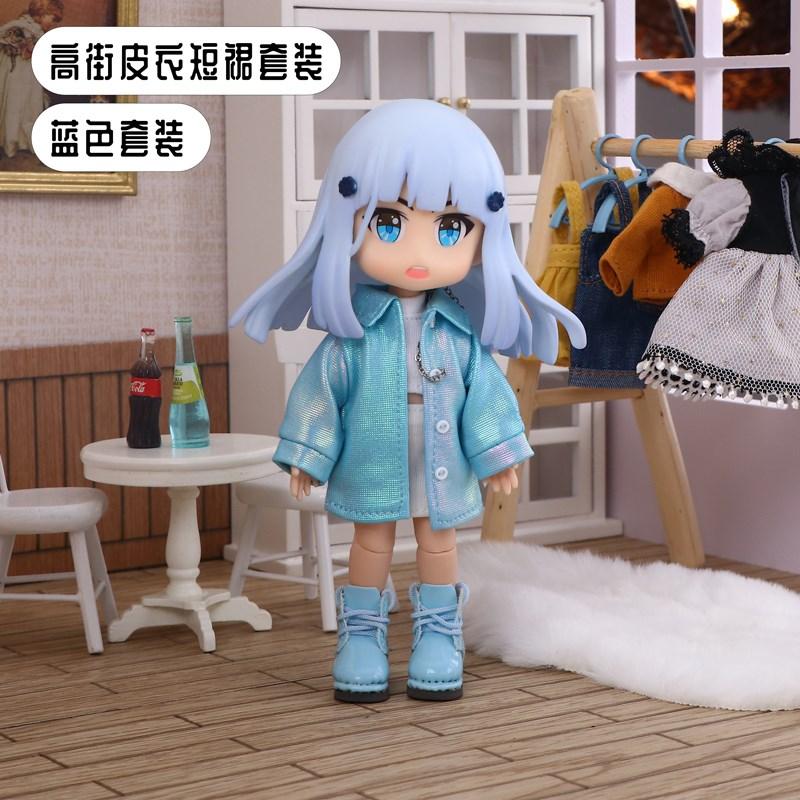 Идеальный костюм с кожаной юбкой в стиле High Street для кукол ob11, obitsu 11, Molly, GSC, 1/12 BJD, аксессуары для кукол, одежда, одежда для кукол BJD