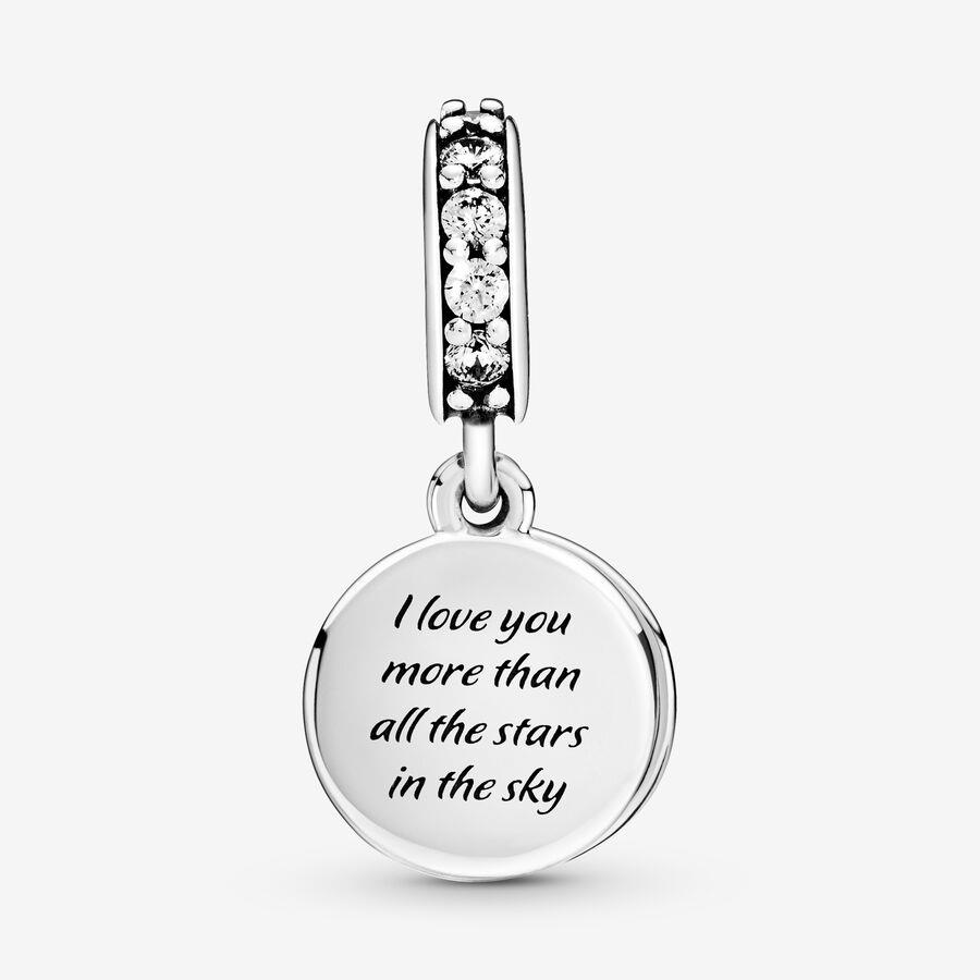 Подвеска-шарм «Голубое ночное небо, полумесяц и звезды»