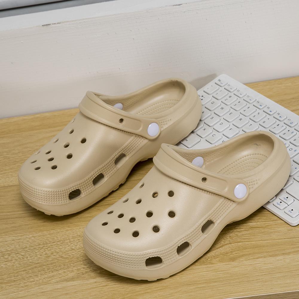 Классические туфли с отверстиями мужские и женские парные туфли супермягкая верхняя одежда нескользящая толстая подошва обувь с закрытым носком крутые шлепанцы
