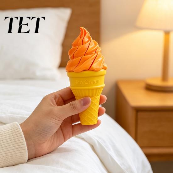 Telescopic Ice Cream Toy Cone Fidget Toy, Novelty Spiral Swords, Sensory Stress Funny Gifts for Kids Relief Anxiety, Portable Decompression Play Tool