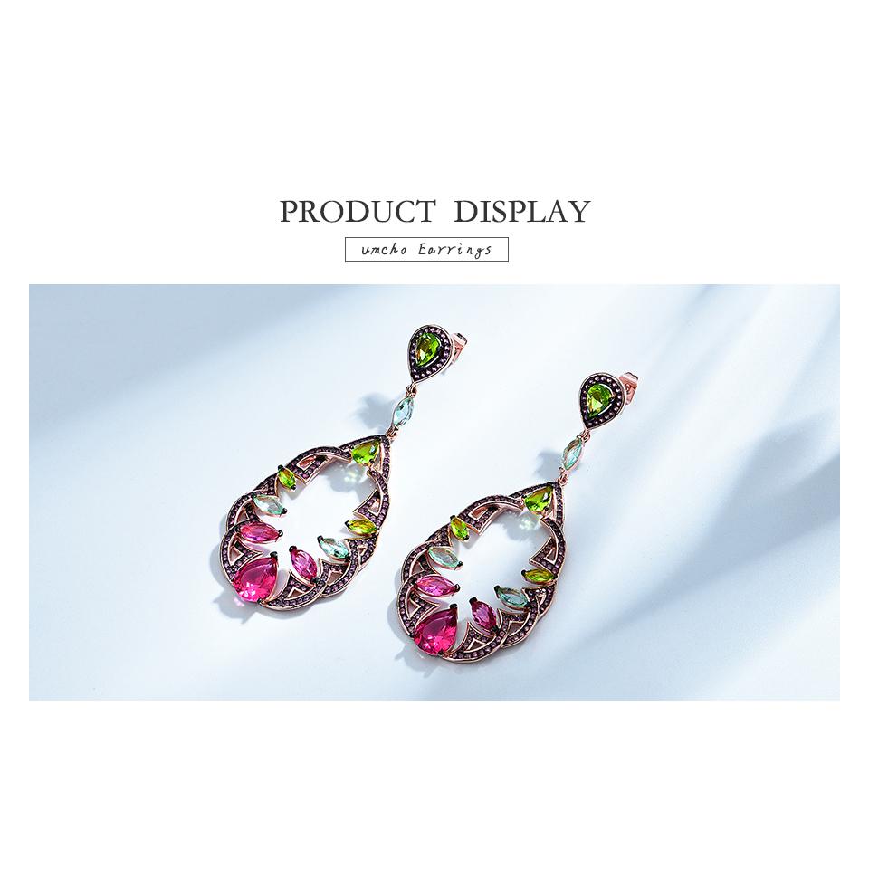 Umcho Серьги Dorp в стиле отпуска, серьги-подвески из стерлингового серебра 925 пробы, юбилей, день рождения, День святого Валентина, ювелирные изделия, подарки