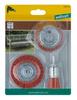 Wolfcraft Nylon Coated Wire Brush Set 3 Pcs