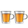 BODUM Glass Cup Tumbler BODUM CANTEEN Bodum Canteen Double Wall Mug 200ml Set of 2 Heat and Cold Retention Double Walled Heat Resistant Glass