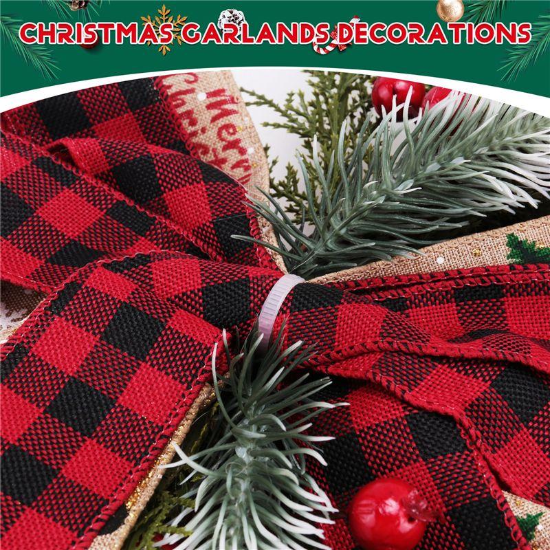 AEE2-Red Truck Christmas Decor Christmas Wreath Hanging Decor For Autumn Harvest Thanksgiving 1Pc