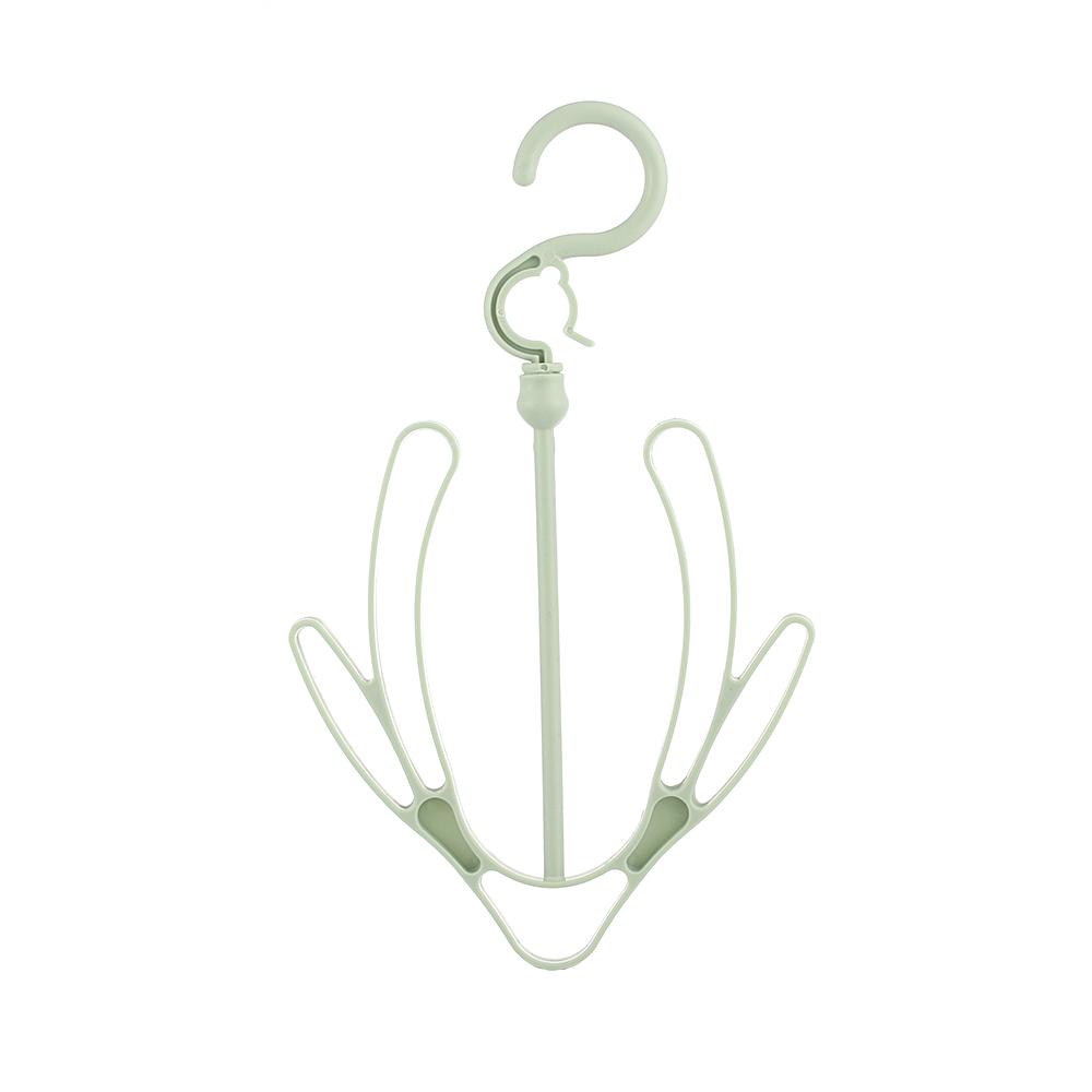 Rotatable Clothes Plastic Storage Shelf Shoe Racks 2 Hooks Drying Hanger