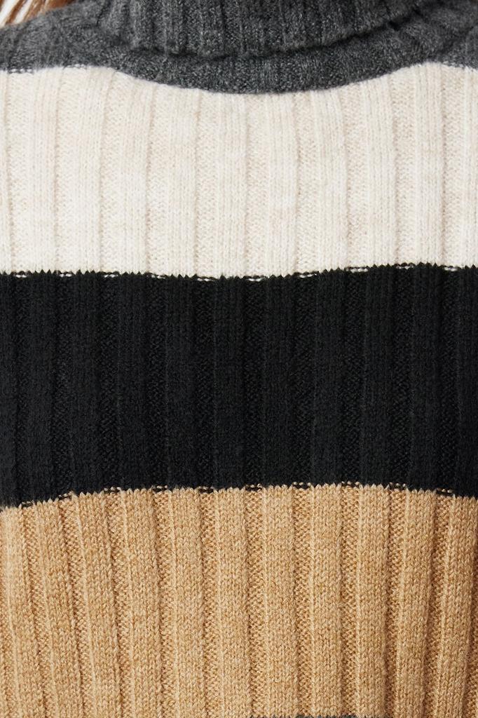 Women's Elegance Style Sweater Dark Green Crop Soft Textured Knitwear Sweater