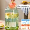 3.5L Cold Kettle with Faucet Funny Sticker Large Capacity Water Jug Fruit Teapot Lemonade Bucket Clear