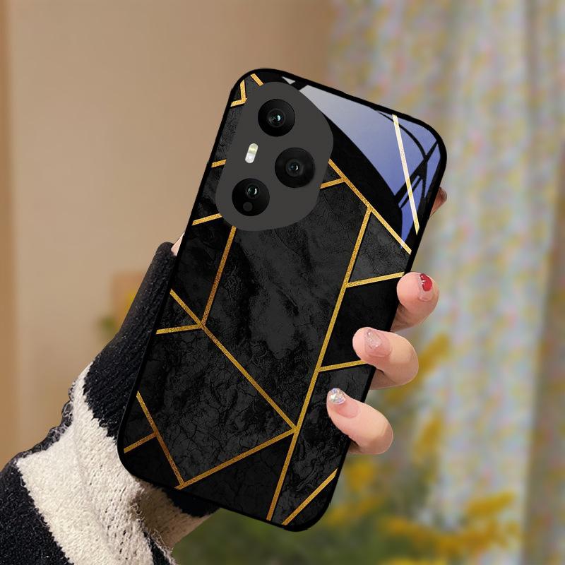 Закаленное Стекло Чехол Для Телефона Для Honor 400 Pro Honor400 Lite 5G Чехол Роскошный Расписной Жесткий ПК Fundas Ударопрочный Защитный Корпус