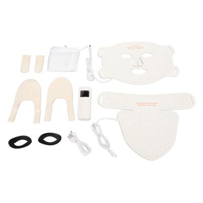 Светодиодная лампа для ухода за лицом, 4 цвета, 3 передачи, силиконовая кожа, фотонный аппарат для омоложения лица с шеей