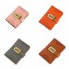 PU Cover PU Notebook with Lock Line Office Notebook A7 Notebook with Lock  Leather Journal Office