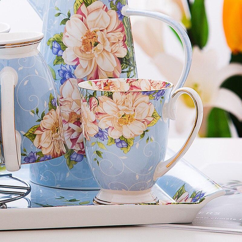Скандинавский пасторальный костяной фарфор, большая емкость, кофейная кружка с молоком, креативная керамическая чашка с ручной росписью и цветочным рисунком, винтажная чайная церемония
