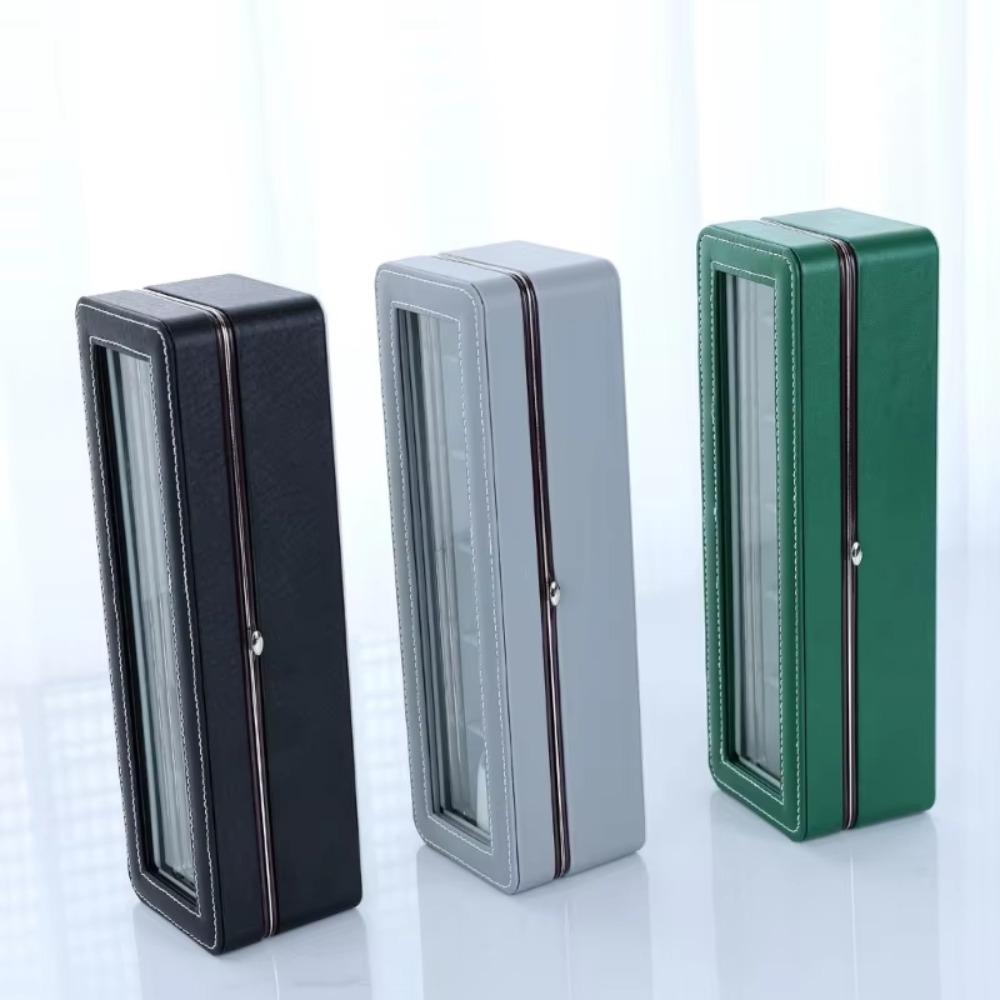 Футляр для хранения часов из искусственной кожи, 6 поясов, органайзер для часов, стильная витрина для часов, браслеты