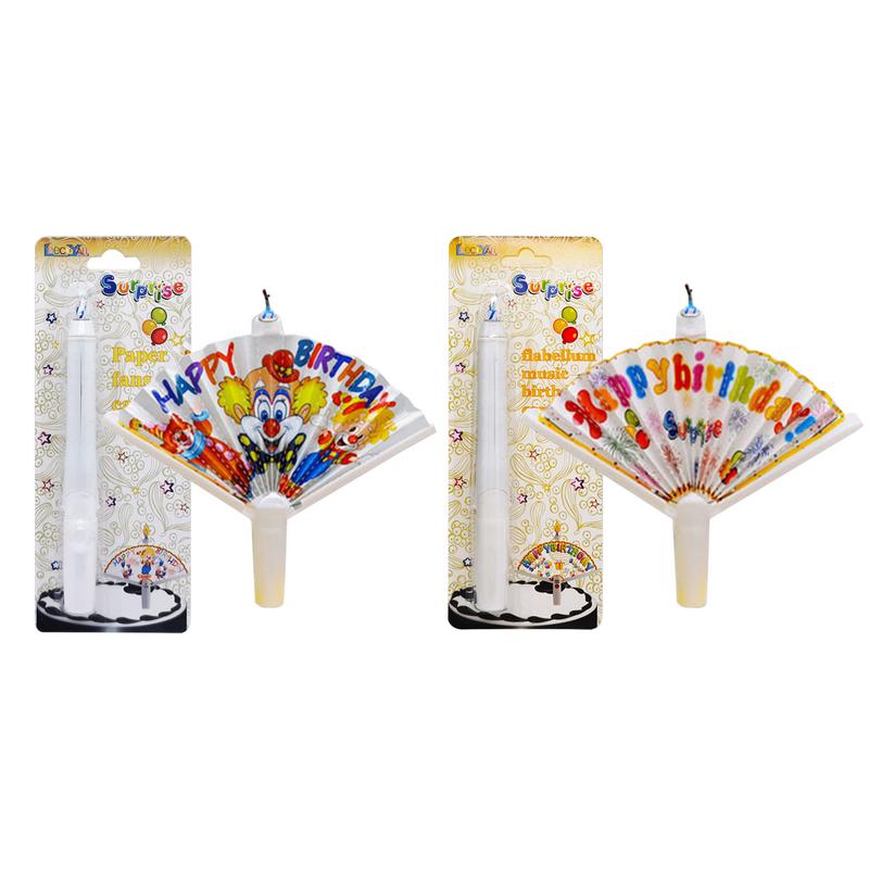 Happy Birthday Candle Fan-Shaped Birthday Candle Supplies Birthday Cake Candle Decor Funny Candles for Decorating Birthday Theme