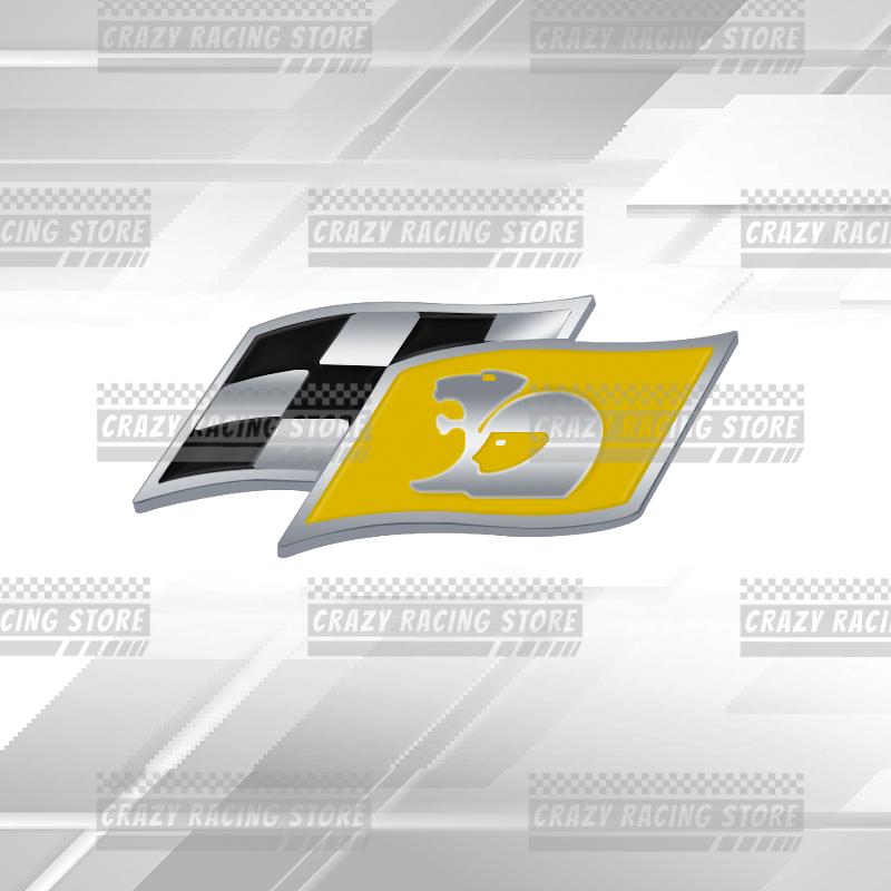 1Pc Car Badges HSV Racing Flag Trunk Emblem Metal Stickers Body Decals Letter Grille Decor For HSV Astra Commodore GTS R8