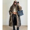 Women's Fur Coat Winter Warm Imitation Fox Fur Coat Young Fashion Long Wolf Fur Casual Trench Coat