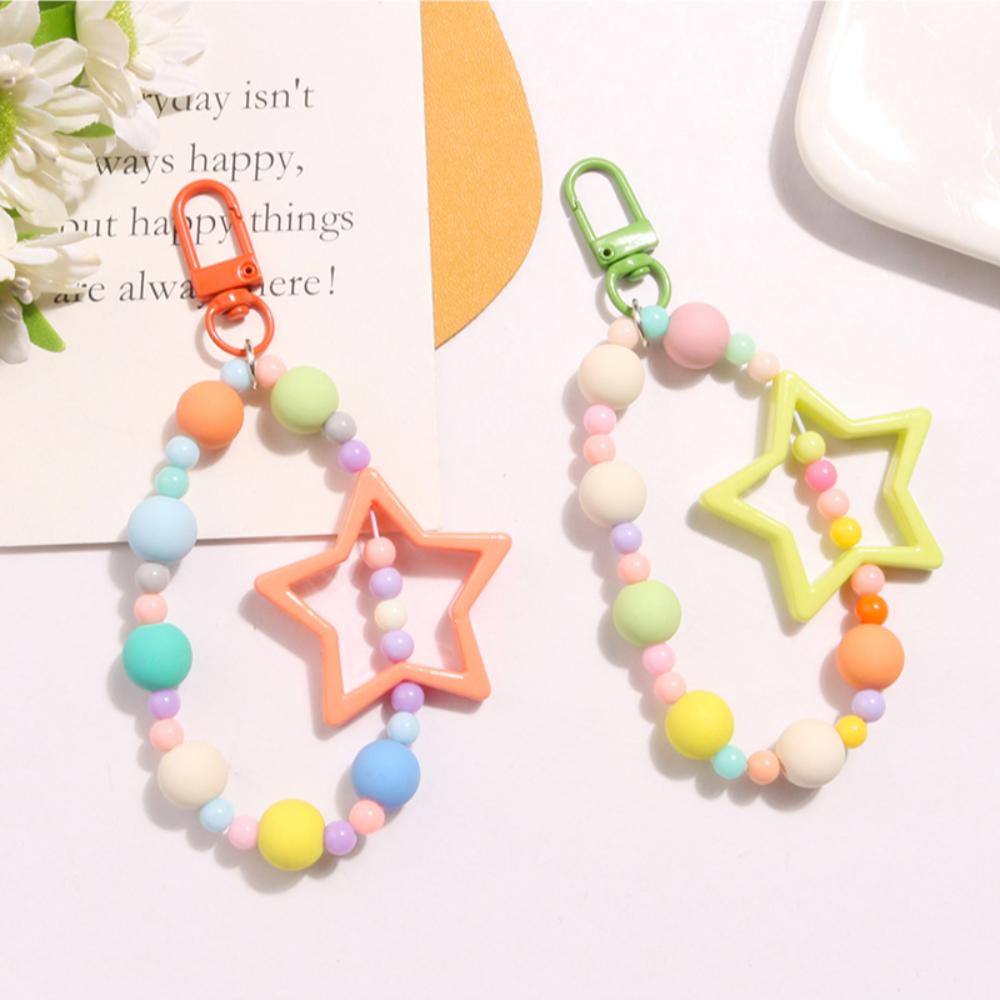 Hollow Star Colorful Phone Lanyard Heart Glitter Wrist Straps Phone Accessories