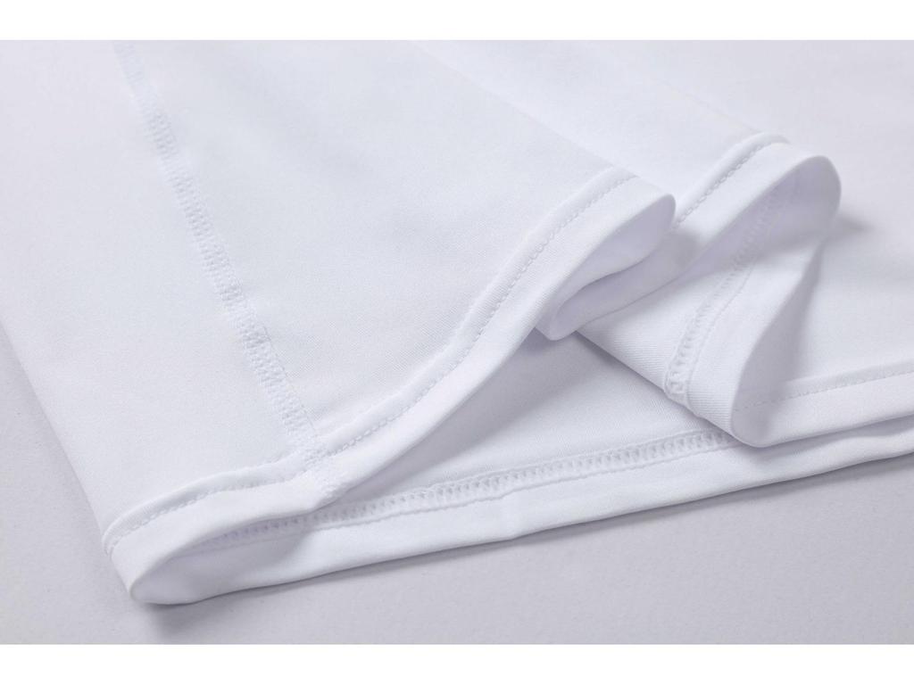 Мужская спортивная футболка с высоким воротом, суперэластичная - быстросохнущая, влагоотводящая, для бега и фитнеса осенью/зимой.