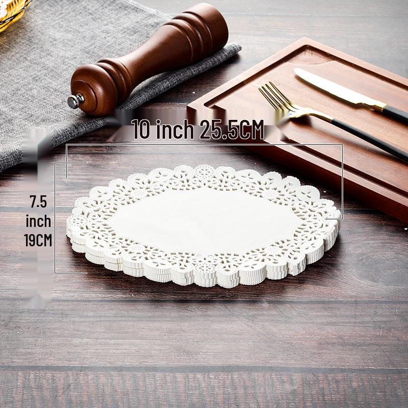 Lace Paper Doilies: Oil-Absorbing Baking Paper for Fried Foods, Cakes, and Bread - Round & Oval Floral Designs