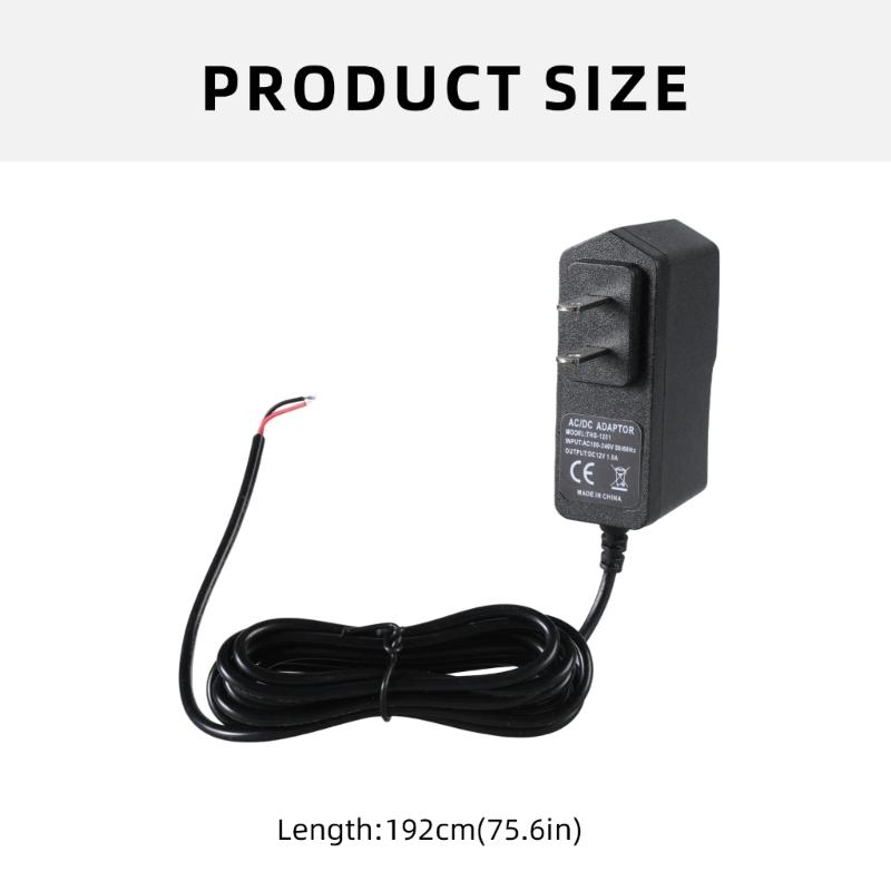 AC100-240V to DC12V 1A/2A/3A Power Supply Adapter for Various Device Including Routers Cameras and LED Lights DIY Wiring
