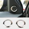 For Mitsubishi Outlander Sport Chrome a Pillar Inner Stereo Speaker Cover Trim Ring Collar 2013-2017