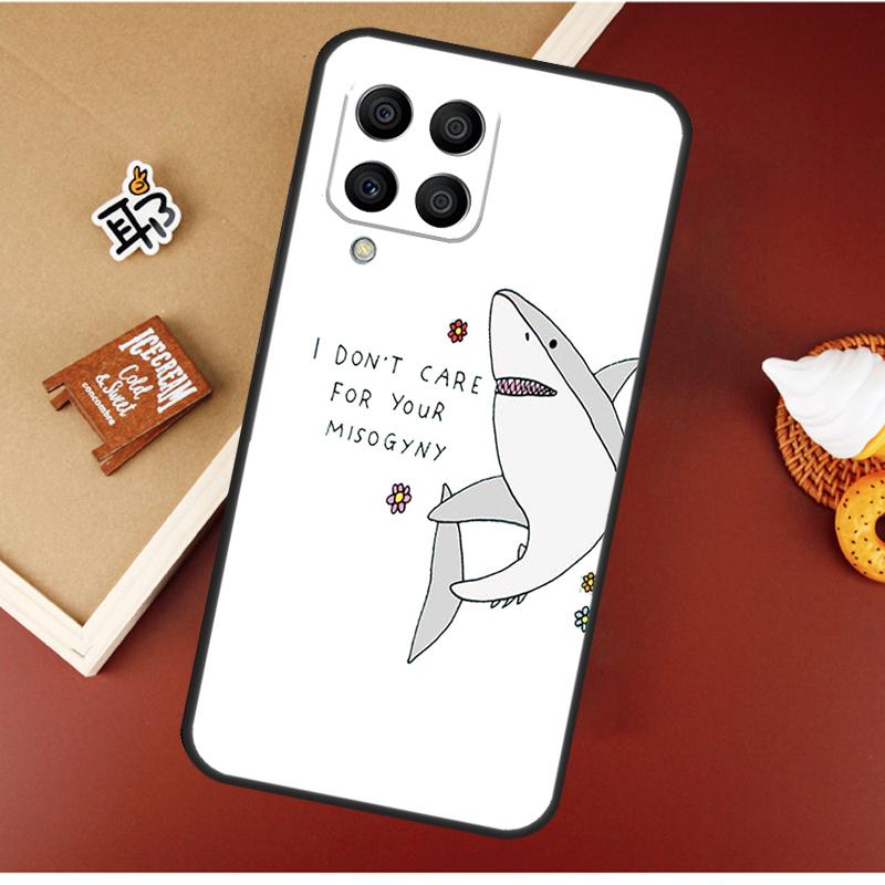 Мультяшный чехол-акула для Samsung Galaxy M55 M35 M15 M56 M36 M16 M06 M31 M13 M33 M53 M12 M32 M52 M14 M34 M54