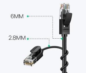 Ugreen Cable Internet Network Cable Ethernet Patch Cord Rj45 Cat 6A Utp 1000Mbps 10 M Black (70656)