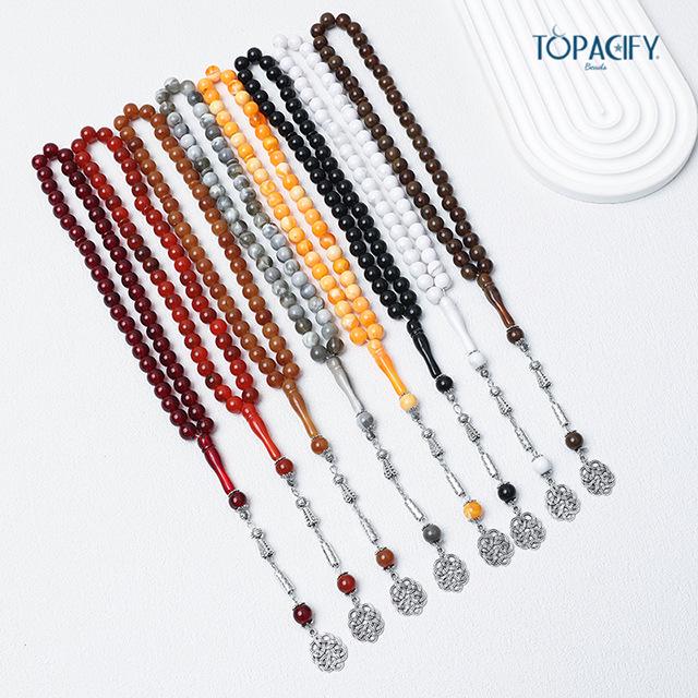 Alloy Prayer Beads: Kuk Style Muslim Worship Bracelet with 45 Beads