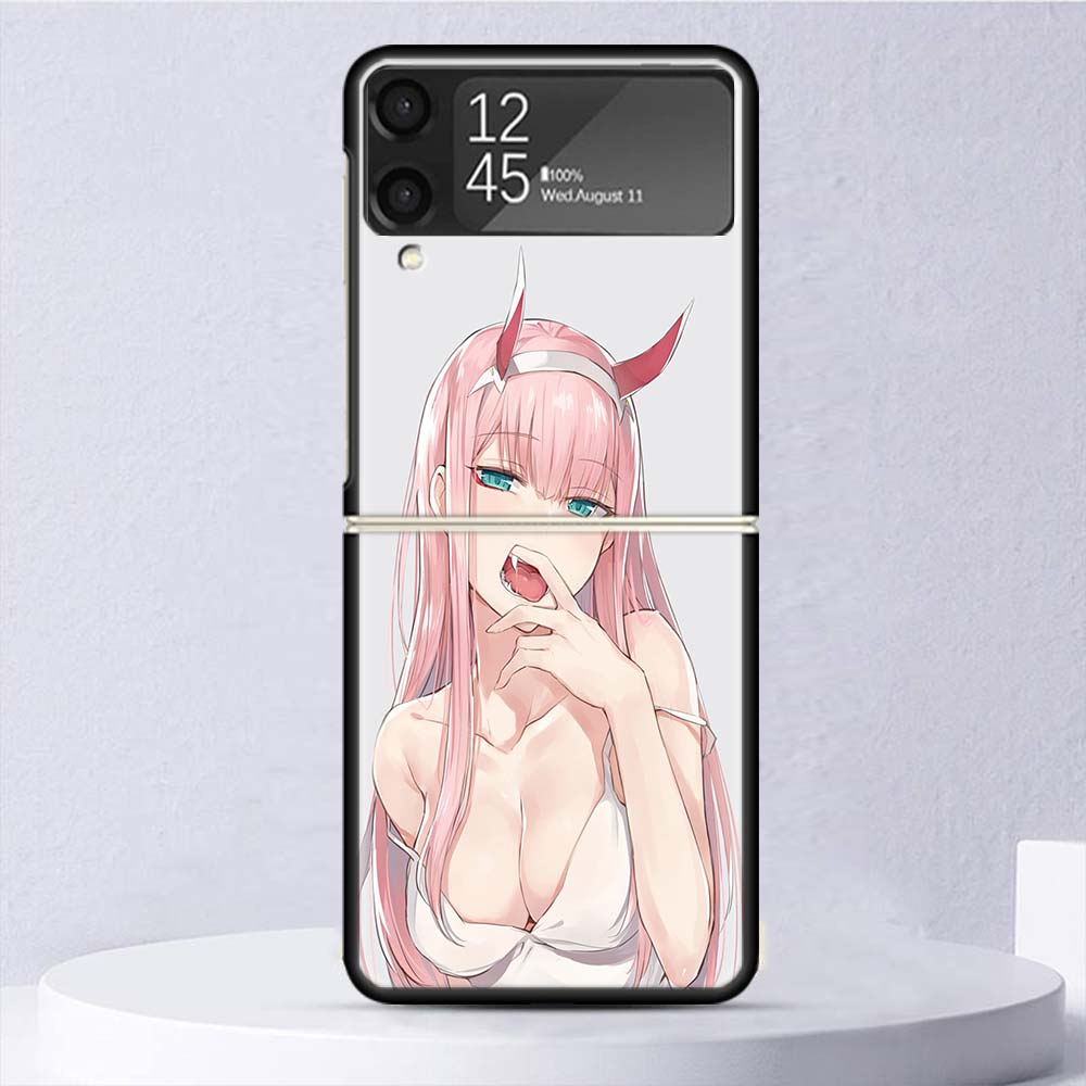 Чехол Zero Two Darling In The Franxx 02 Ударопрочный для Samsung Galaxy Z Flip 7 6 5 4 3 5G Чехол для телефона Z Flip3 Flip4 Flip5 Flip6 F