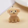 Resin Flocking Cute Three-dimensional Cat Keychain Pendant Car Key Chain Pendant Bag Pendant