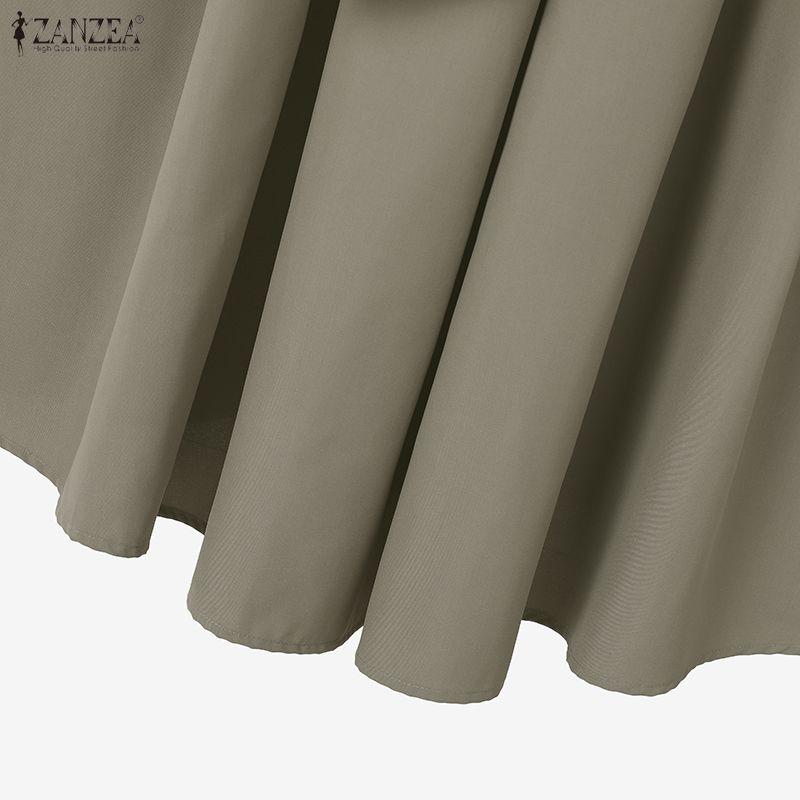 ZANZEA Женские повседневные костюмы из двух предметов: блейзер с длинным рукавом и юбка миди