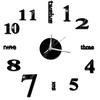 3D Wall Clock Mirror Wall Stickers Creative DIY Wall Clocks Removable Art Decal Sticker