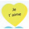 MégaCréa DIY - Stickers coeur je t'aime 2 cm multicolore x 54 pièces