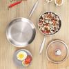 Nonstick Stainless Steel Frying Pan Uncoated Fried Steak Pot Saucepan  Induction Cooker