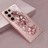 Чехол для телефона с блестками Rose Gold Jewel Bloom, розовый металлик, для Samsung A33/A34/A36/A42/A50/A51/A52/A53/A54/A55/A56/70 71 72, задняя крышка