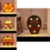 Праздничный Хэллоуинский светодиодный фонарь с безопасным низким напряжением, с узорами летучей мыши, черепа, тыквы и паука