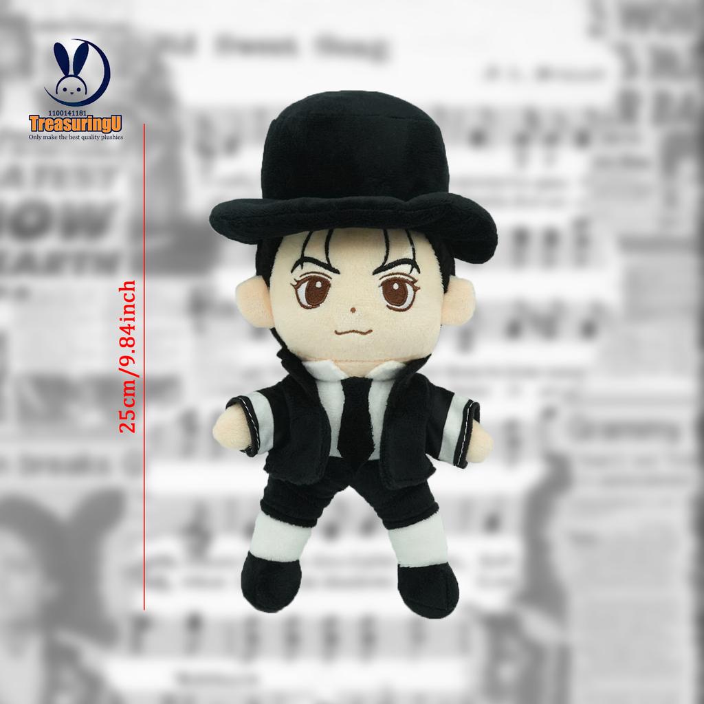 Treasuringu Michael Jackson Cosplay Prop Plush Doll Abstract Plushie Joint Mobility Adjustable Poses Stuffed Toy Fans Gifts