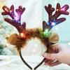 Christmas Headband Reindeer Antlers Hair Hoop Luminous Hair Band Xmas Headwear for Women Girls Festival Party Hair Accessories