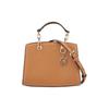 Брендовый letter logo женская маленькая сумка на плечо crossbody из коровьей кожи коричневая