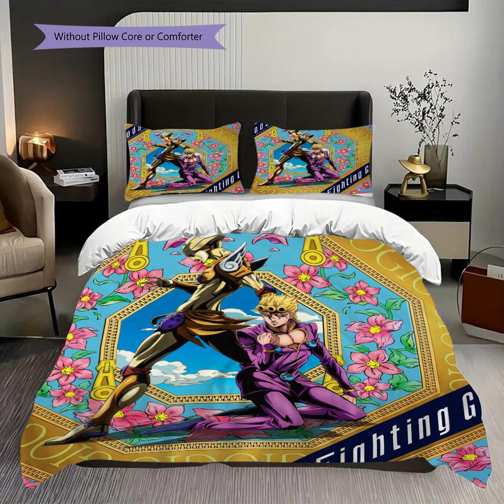 Jojo'S Bizarre Adventure Part Steel Ball Run Bedding 1 Duvet Cover 2 Pillowcase Without Core Christmas Birthday Gift Soft And Comfortable