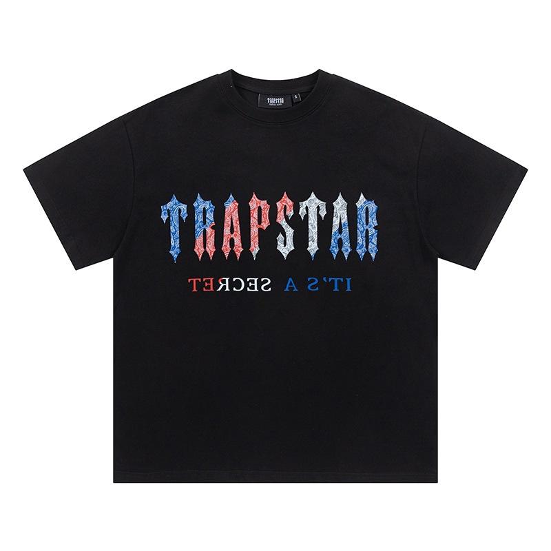 Cross-border new graffiti letter printing European and American street trendy brands loose and versatile casual men's and women's short-sleeved round
