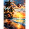 5d DIY Diamond Painting Cross Stitch Seaside Sunrise Scenery Mountain Diamond Embroidery Mosaic Full Round Drill Home Decor
