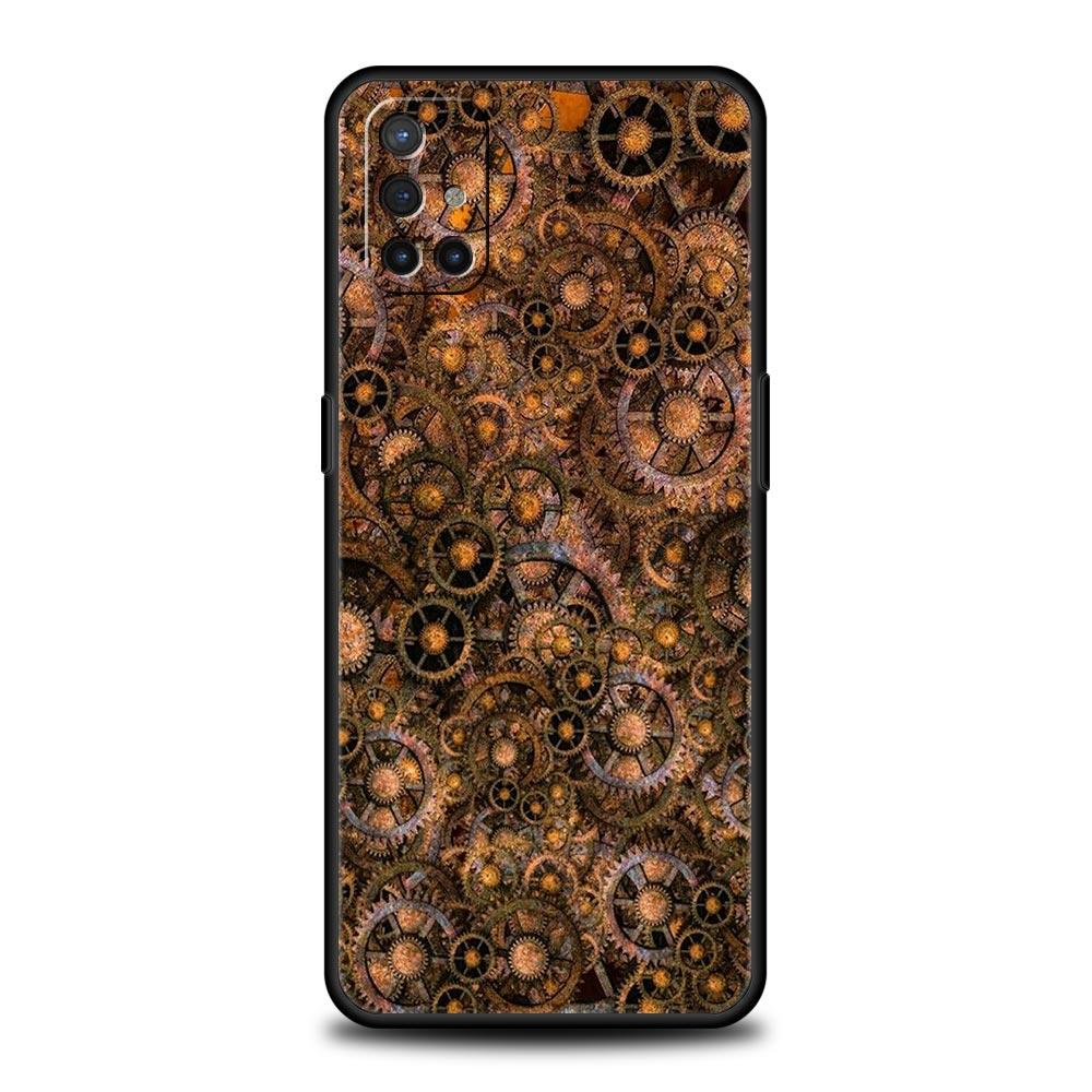 Механический узор шестеренки Чехол для телефона Для Oneplus 13R 13 12R 11 10T 10R Nord N100 N200 N10 10 9 9R 9RT CE 3 2 Z Pro Мягкий чехол из ТПУ