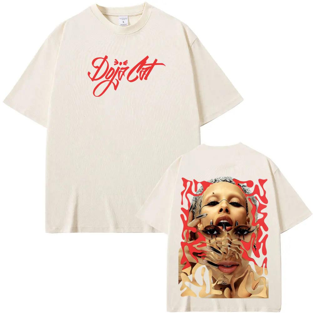 Doja Cat NEW TOPS Ariana Grande Music Sexy' Poster T-Shirt Hip Hop 100%Cotton Sleeve Oversized Classic Aesthetic Soft Tshirts