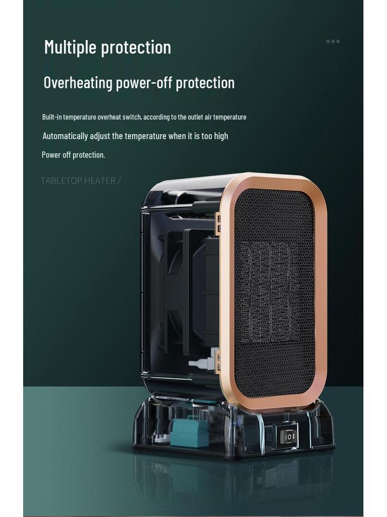 Компактный электрический обогреватель 1000 Вт для дома, офиса и общежития