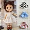 Lotus Leaf Sleeve Dolls Outfits Dresses Fashion Doll Clothes Skirt  1/11 OB11 Dolls/1/12 BJD
