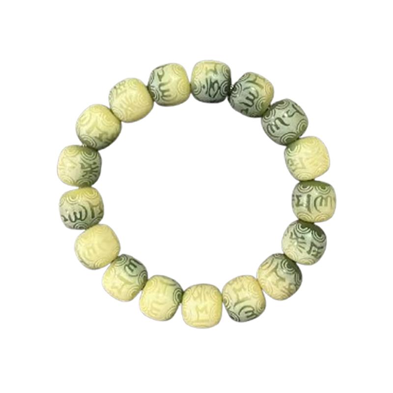Натуральный корень Бодхи, бусины, мантра, шесть символов, буддийские бусины, браслет для женщин и мужчин, четки, талисман, украшение, ювелирные изделия