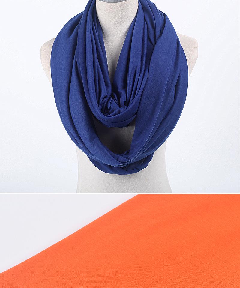 Solid Cotton Seamless Infinity Scarf, Shawl & Nursing Cover