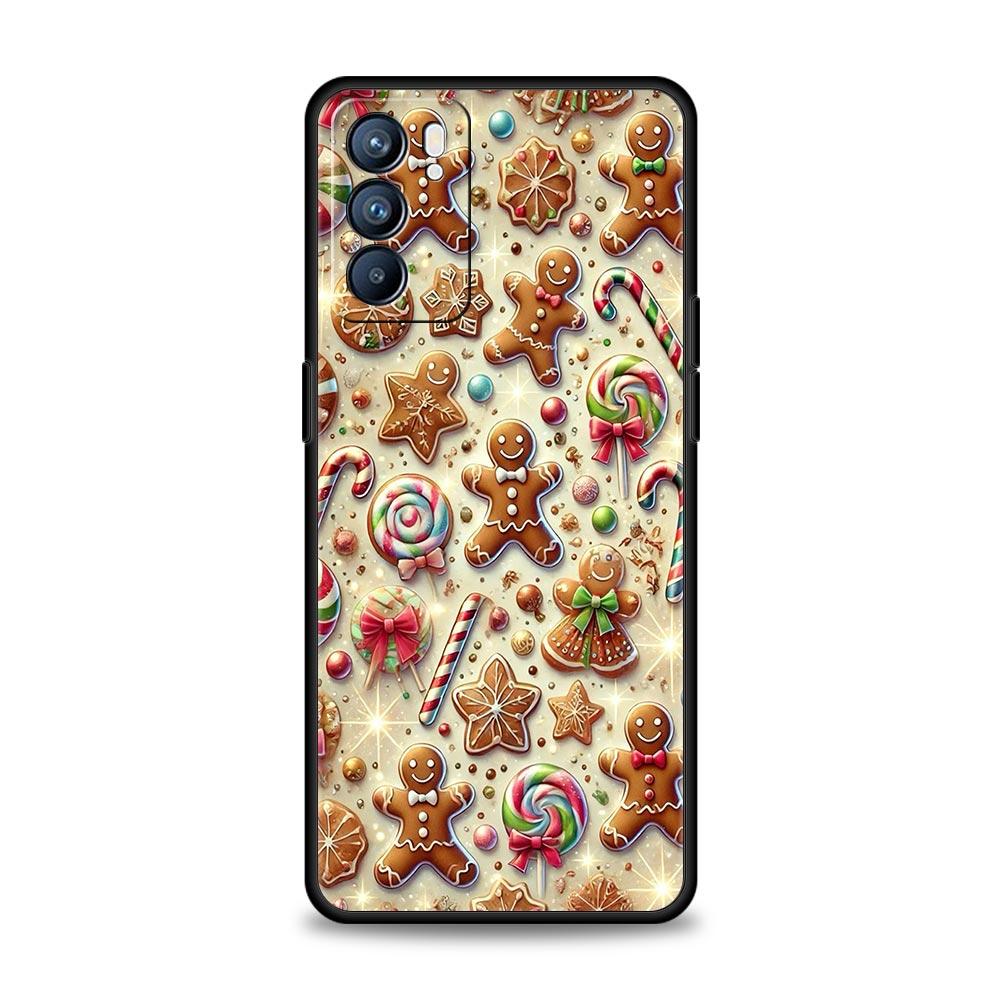 Чехол на телефон Новый год Рождество для Oppo Reno 13 12 11 10 7 F Find X5 X6 A98 A80 A79 A78 A57 A54 A31 A17 Pro 5G Мягкий ТПУ Чехол Сумка